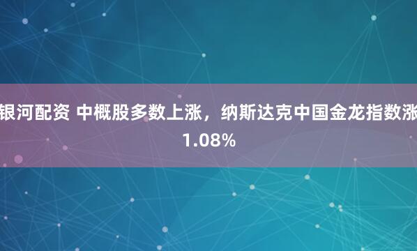 银河配资 中概股多数上涨，纳斯达克中国金龙指数涨1.08%